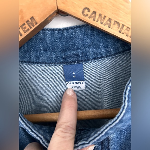 Old Navy One Piece Jumpsuit in Dark Blue Denim Size Large - Picture 2 of 10